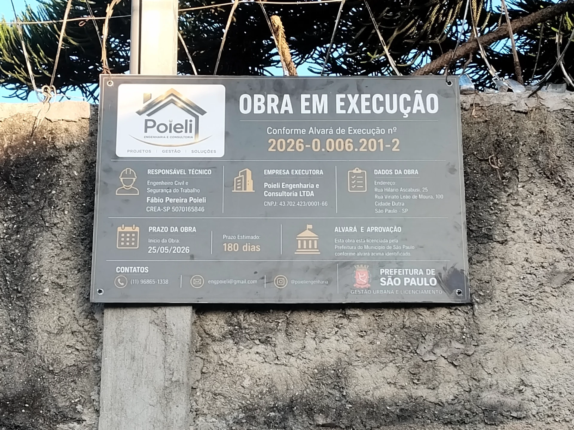 Reforma, demolição e construção de imóvel comercial Poieli em Interlagos